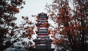 Preview wallpaper pagoda, building, temple, architecture, trees