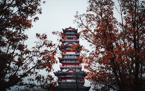 Preview wallpaper pagoda, building, temple, architecture, trees