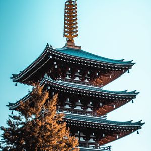 Preview wallpaper pagoda, building, tree, architecture