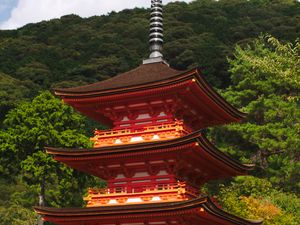 Preview wallpaper pagoda, building, trees