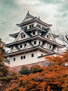 Preview wallpaper pagoda, building, trees, autumn