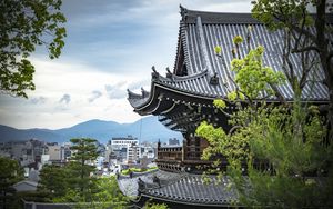 Preview wallpaper pagoda, buildings, architecture, branches