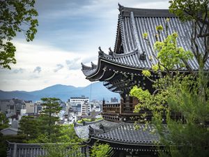 Preview wallpaper pagoda, buildings, architecture, branches