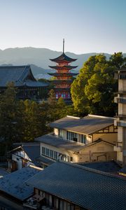 Preview wallpaper pagoda, buildings, roofs, city, architecture, japan