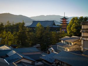 Preview wallpaper pagoda, buildings, roofs, city, architecture, japan