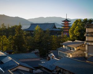 Preview wallpaper pagoda, buildings, roofs, city, architecture, japan