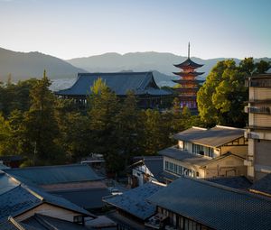 Preview wallpaper pagoda, buildings, roofs, city, architecture, japan