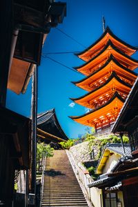 Preview wallpaper pagoda, buildings, steps, architecture, sky