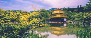 Preview wallpaper pagoda, lake, architecture, building, temple, oriental