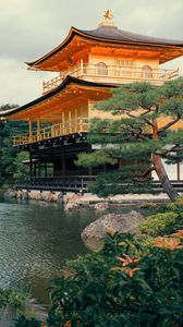 Preview wallpaper pagoda, pond, architecture, japan