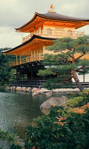 Preview wallpaper pagoda, pond, architecture, japan