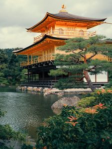 Preview wallpaper pagoda, pond, architecture, japan