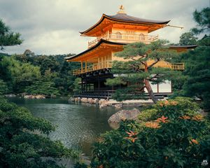 Preview wallpaper pagoda, pond, architecture, japan