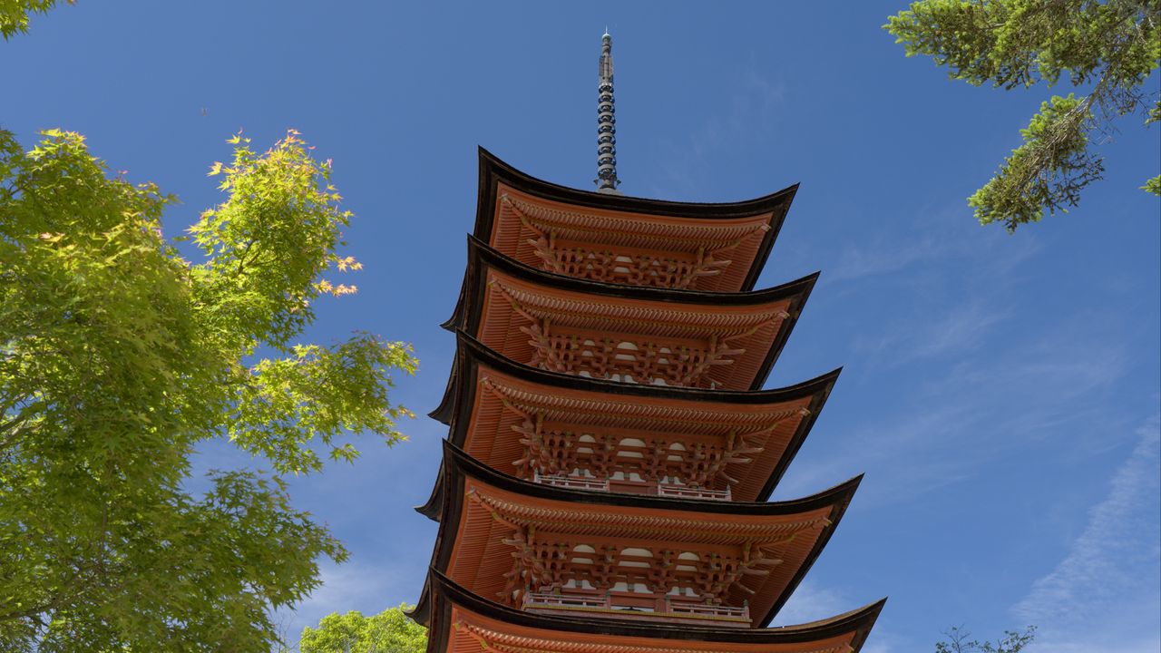 Wallpaper pagoda, roof, architecture, spire, asia