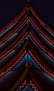 Preview wallpaper pagoda, roof, architecture, symmetry