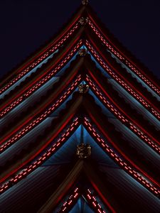 Preview wallpaper pagoda, roof, architecture, symmetry