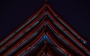 Preview wallpaper pagoda, roof, architecture, symmetry