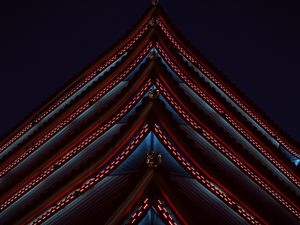 Preview wallpaper pagoda, roof, architecture, symmetry