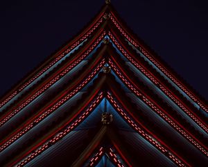 Preview wallpaper pagoda, roof, architecture, symmetry