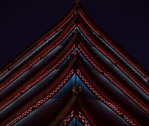 Preview wallpaper pagoda, roof, architecture, symmetry