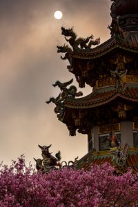 Preview wallpaper pagoda, roof, dragons, asia, architecture