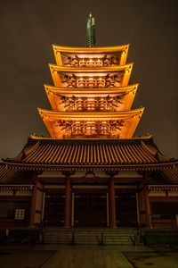 Preview wallpaper pagoda, roof, glow, japan