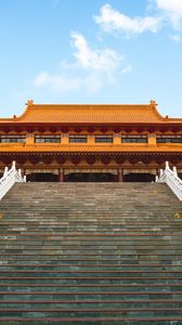 Preview wallpaper pagoda, stairs, building, architecture