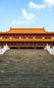 Preview wallpaper pagoda, stairs, building, architecture