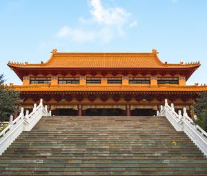 Preview wallpaper pagoda, stairs, building, architecture