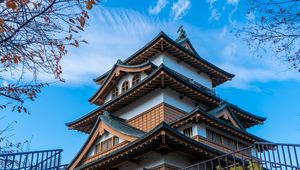 Preview wallpaper pagoda, temple, architecture, stairs, rise