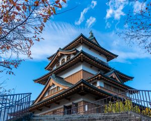 Preview wallpaper pagoda, temple, architecture, stairs, rise