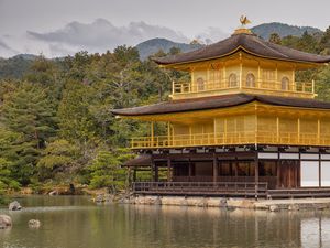 Preview wallpaper pagoda, temple, architecture, water