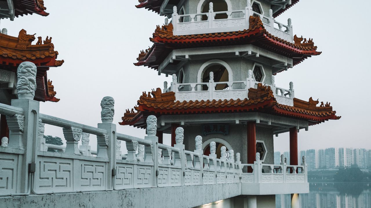 Wallpaper pagoda, temple, building, architecture, oriental