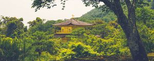 Preview wallpaper pagoda, temple, building, trees, nature