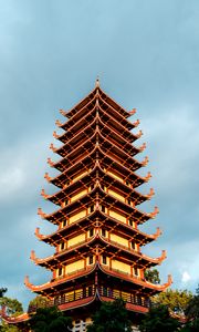 Preview wallpaper pagoda, temple, building, architecture, bottom view