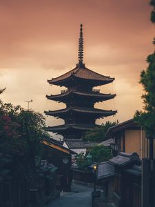 Preview wallpaper pagoda, temple, buildings, china, street