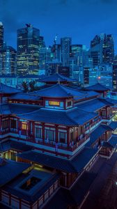 Preview wallpaper pagoda, temple, buildings, city, architecture