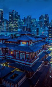 Preview wallpaper pagoda, temple, buildings, city, architecture