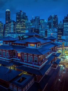 Preview wallpaper pagoda, temple, buildings, city, architecture