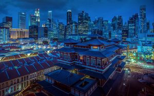 Preview wallpaper pagoda, temple, buildings, city, architecture