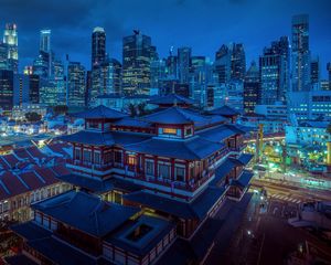 Preview wallpaper pagoda, temple, buildings, city, architecture