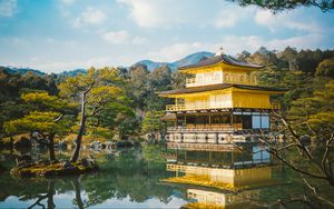 Preview wallpaper pagoda, temple, lake, trees