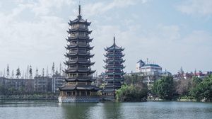 Preview wallpaper pagoda, tower, building, architecture, temple