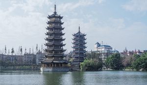 Preview wallpaper pagoda, tower, building, architecture, temple