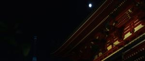 Preview wallpaper pagoda, tower, buildings, moon, night, architecture, asia