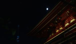 Preview wallpaper pagoda, tower, buildings, moon, night, architecture, asia