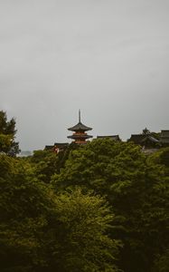 Preview wallpaper pagoda, trees, architecture, kyoto prefecture, japan