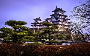 Preview wallpaper pagodas, architecture, trees, asia