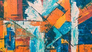 Preview wallpaper paint, abstract, stains, lines, multicolored