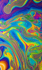 Preview wallpaper paint, abstraction, patterns, colorful, liquid